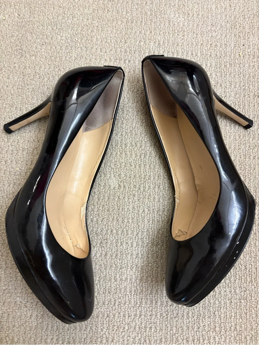 Ivanka Trump Black Patent Leather Platform Pumps